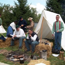 Civil War camp